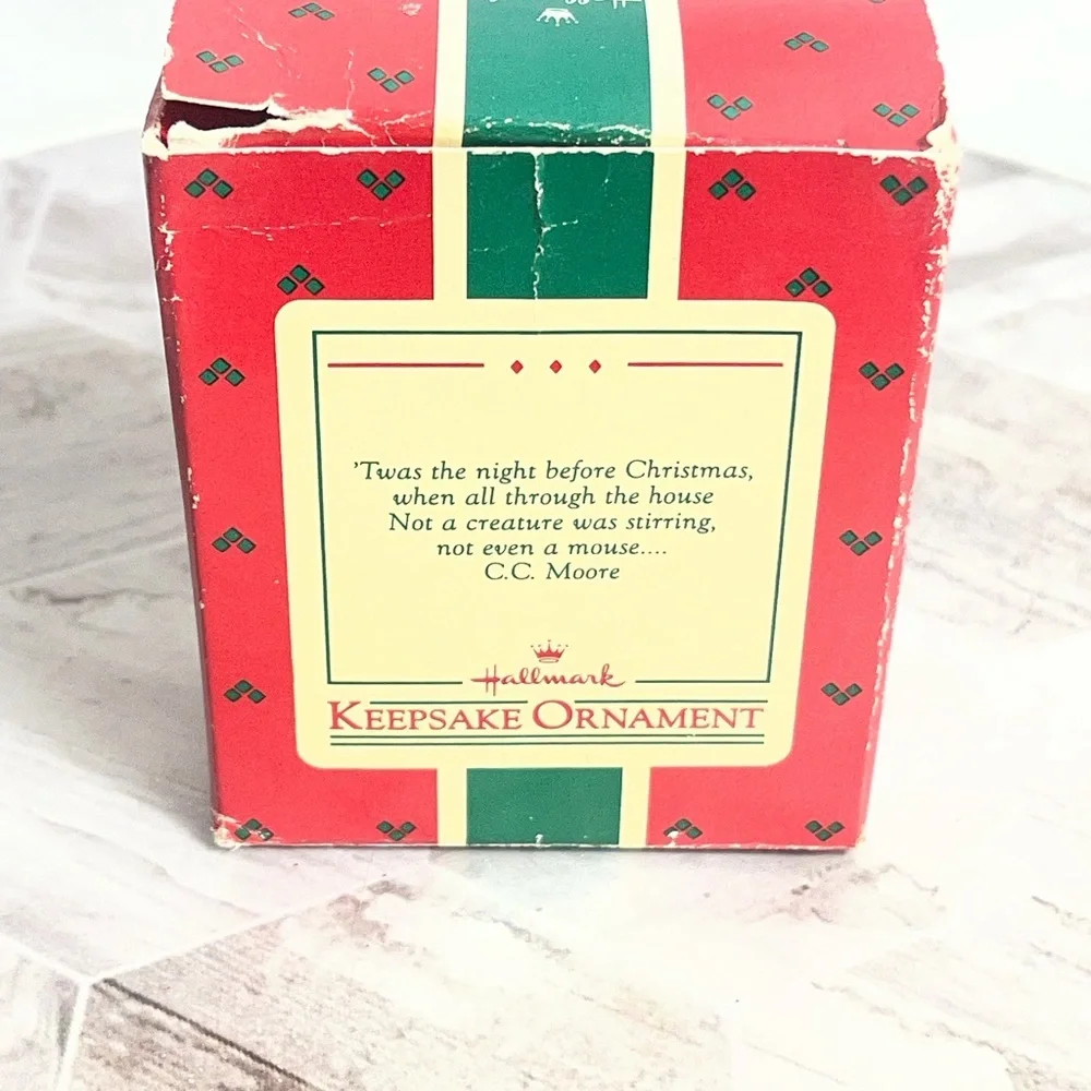 Vintage 1987 Hallmark Keepsake Night Before Christmas Mouse Ornament - Picture 4 of 11